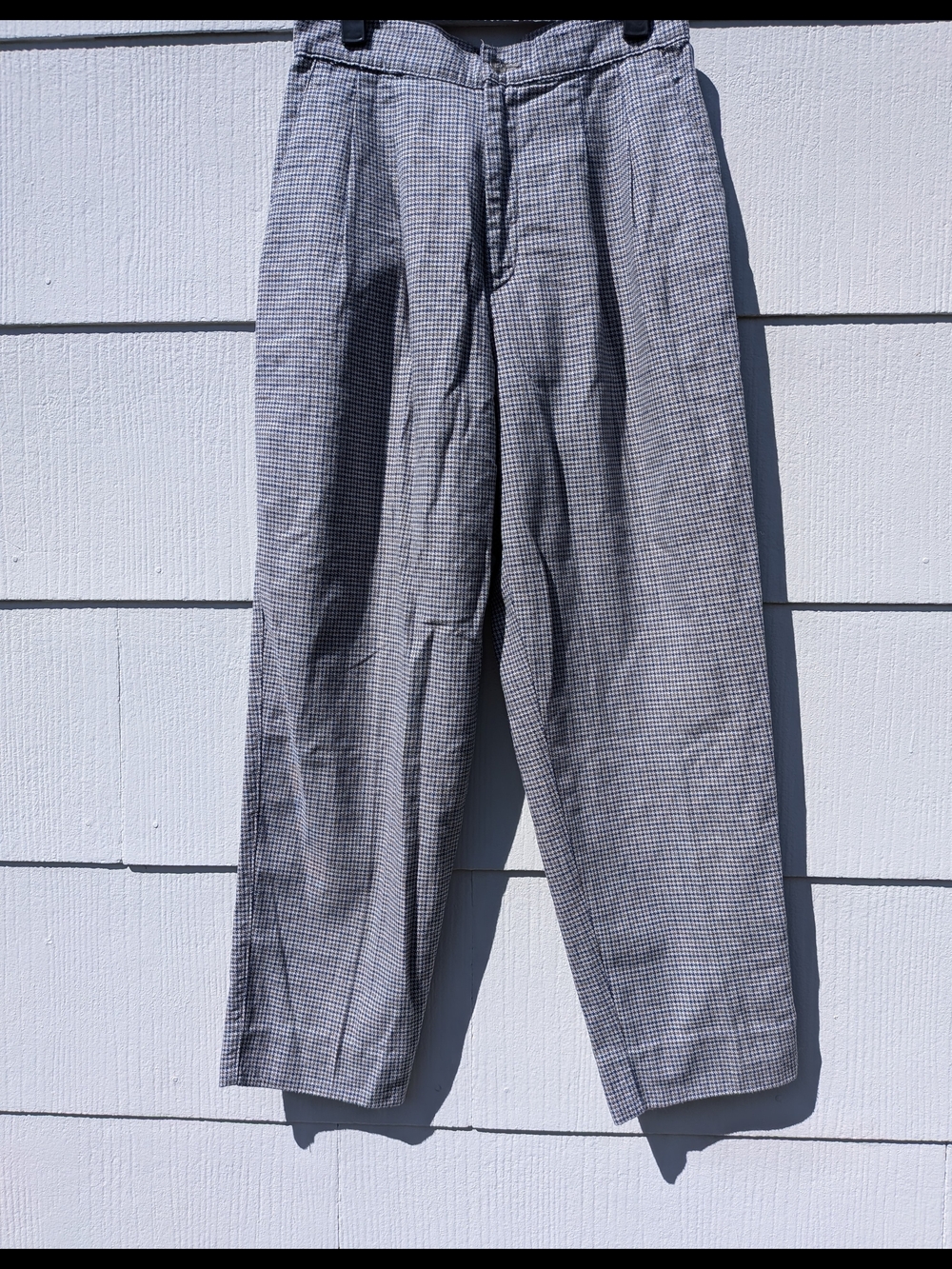 Women's Lee Casuals Gray Check Pleated Pants